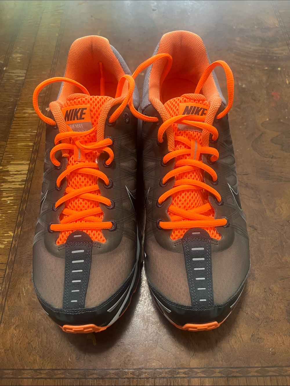 Nike Men’s Sneakers - Bright Orange and Black